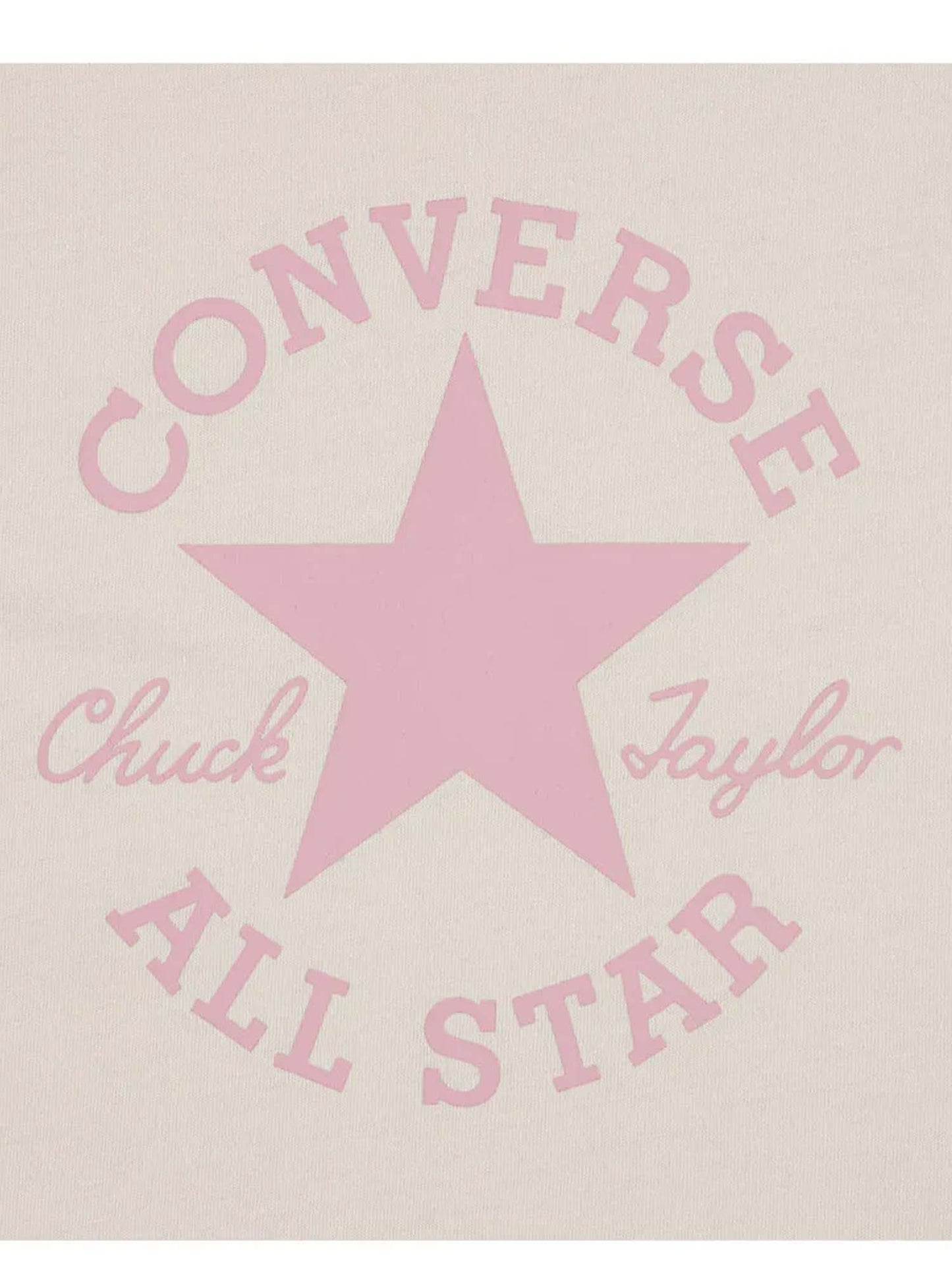T-SHIRT CONVERSE ALL STAR DA BAMBINA BEIGE ROSA