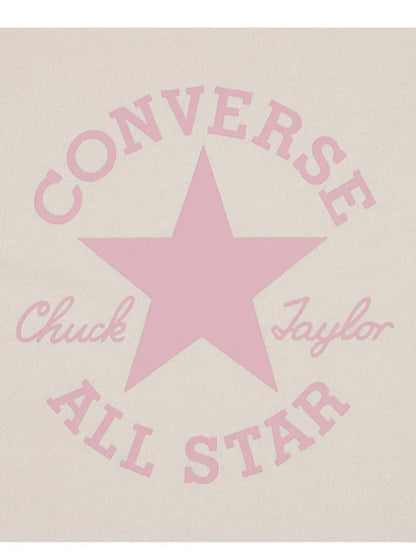 T-SHIRT CONVERSE ALL STAR DA BAMBINA BEIGE ROSA