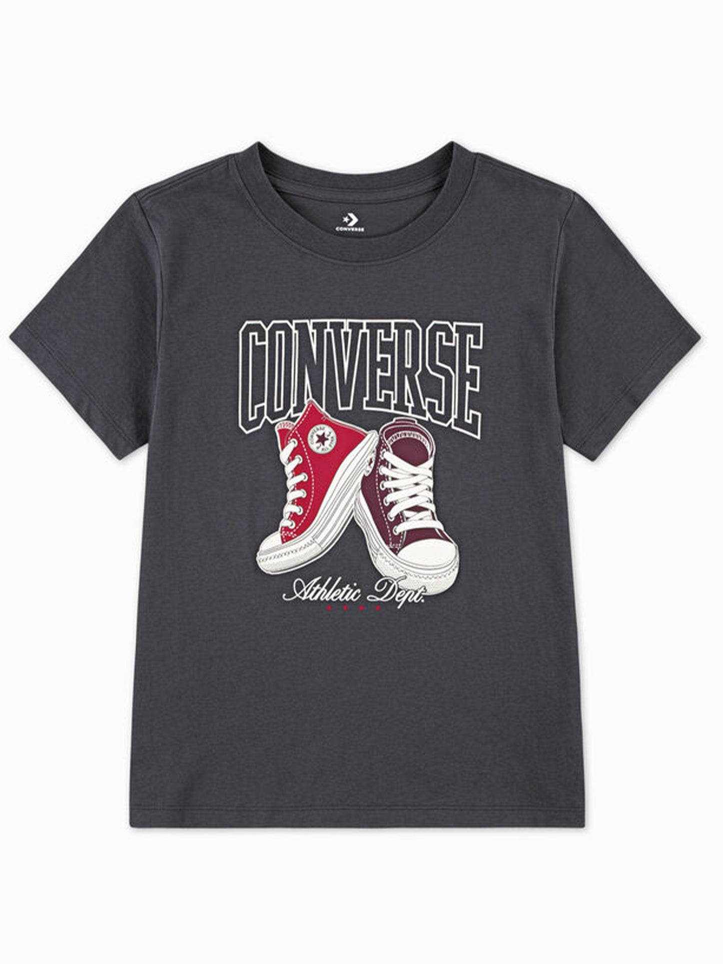 T-SHIRT GIROCOLLO CONVERSE ALL STAR DA BAMBINA GRIGIO