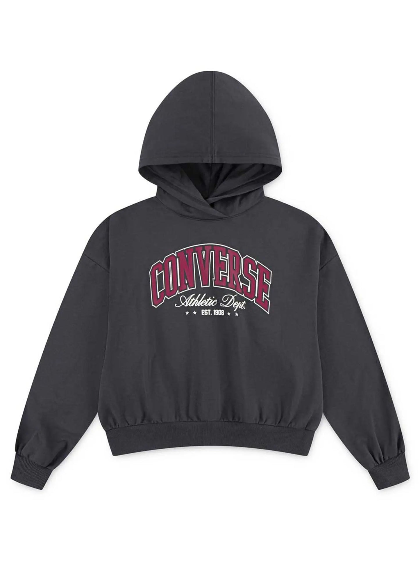 FELPA CON CAPPUCCIO CONVERSE ALL STAR DA BAMBINA GRIGIO