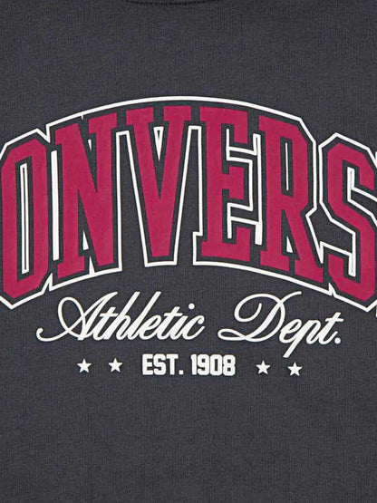 FELPA CON CAPPUCCIO CONVERSE ALL STAR DA BAMBINA GRIGIO