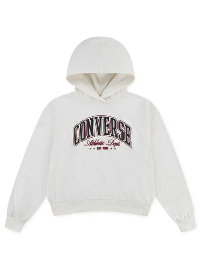 FELPA CON CAPPUCCIO CONVERSE ALL STAR DA BAMBINA BEIGE