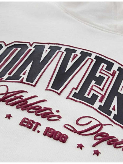 FELPA CON CAPPUCCIO CONVERSE ALL STAR DA BAMBINA BEIGE