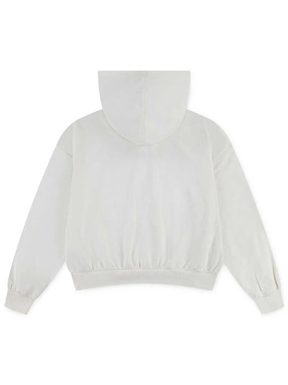 FELPA CON CAPPUCCIO CONVERSE ALL STAR DA BAMBINA BEIGE