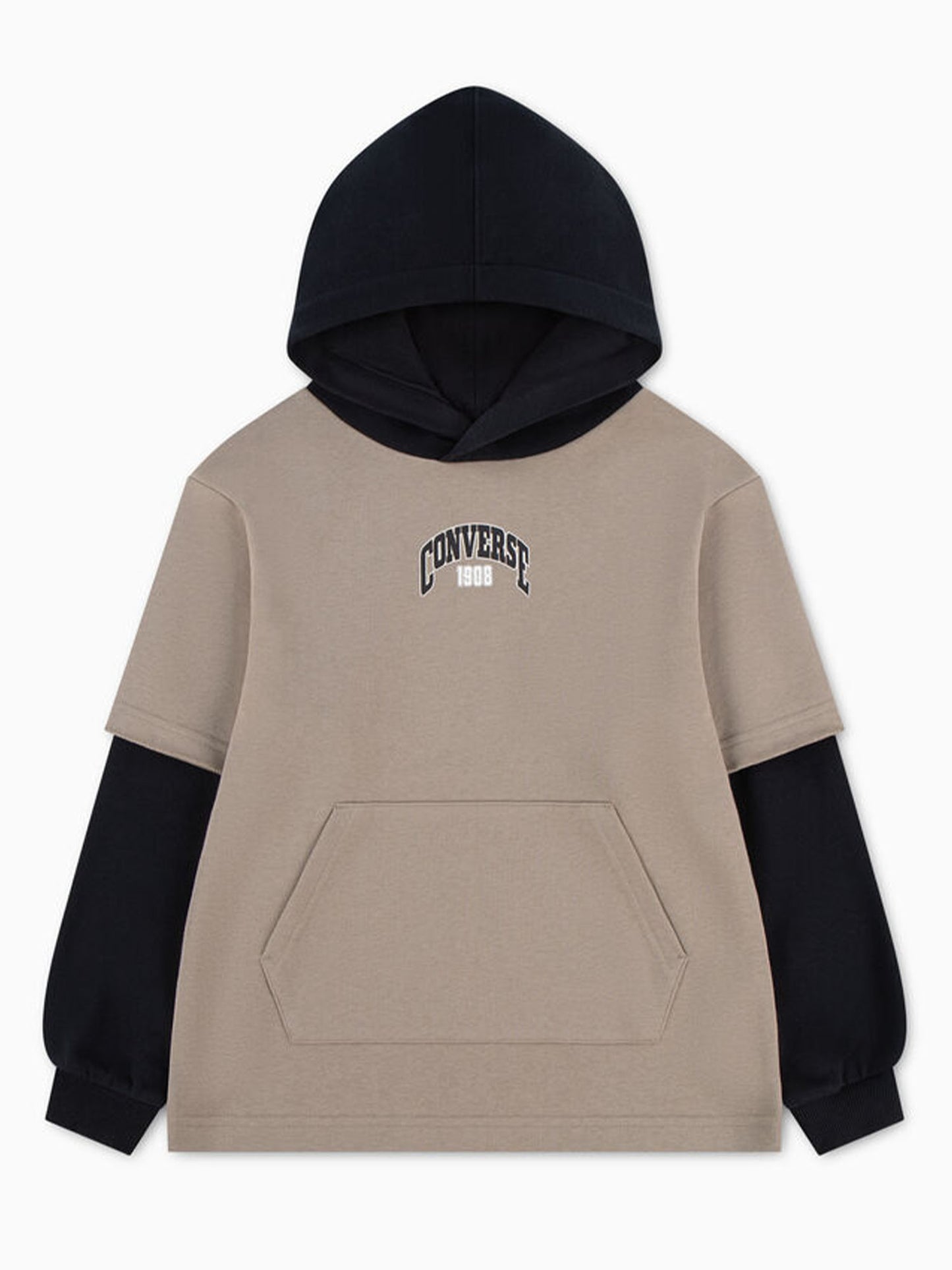 Converse Colorblock Chuck Taylor Hoodie, felpa Unisex bambino beige