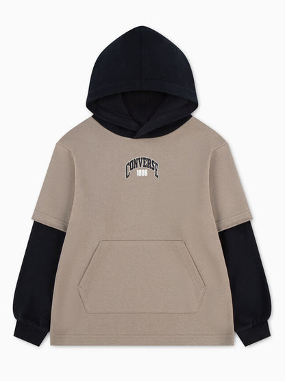 Converse Colorblock Chuck Taylor Hoodie, felpa Unisex bambino beige