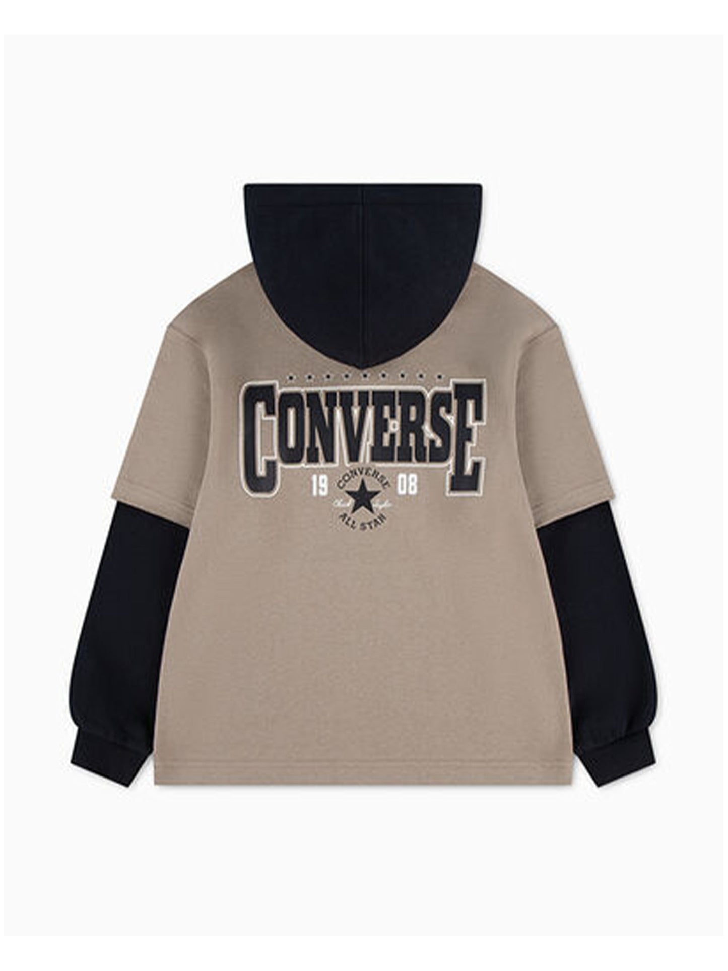 Converse Colorblock Chuck Taylor Hoodie, felpa Unisex bambino beige