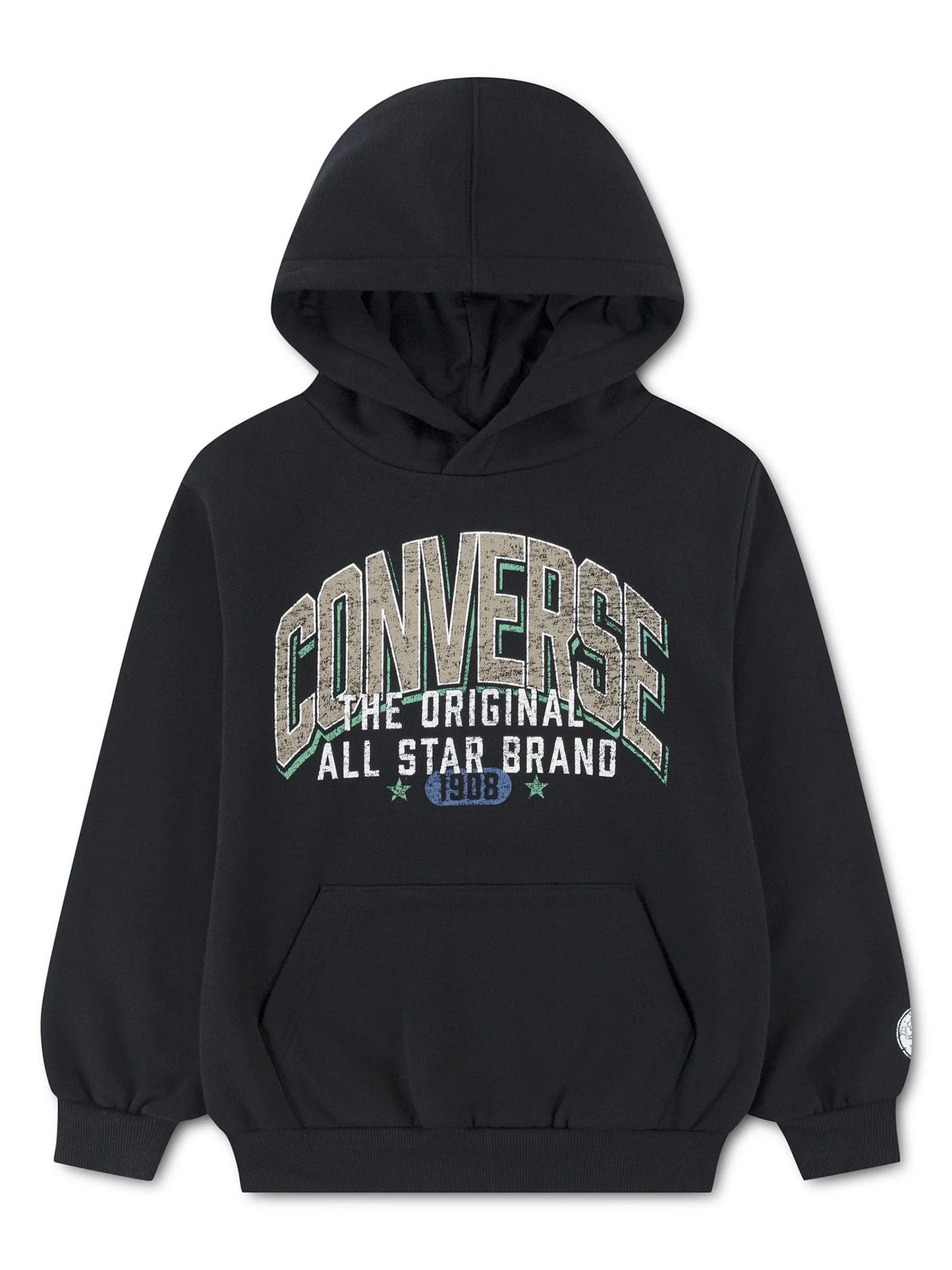 Converse Felpa Fl, felpa Unisex bambino nera