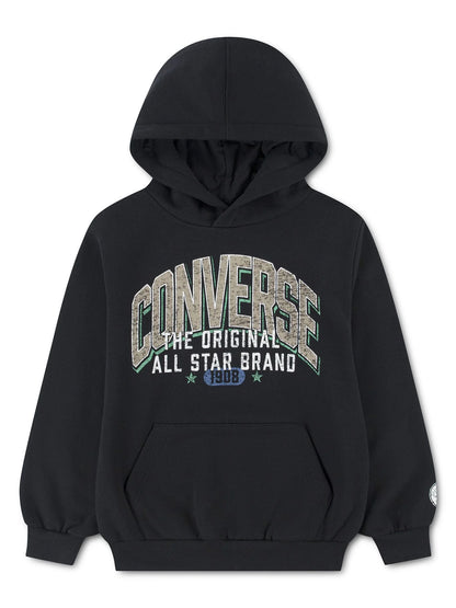 Converse Felpa Fl, felpa Unisex bambino nera