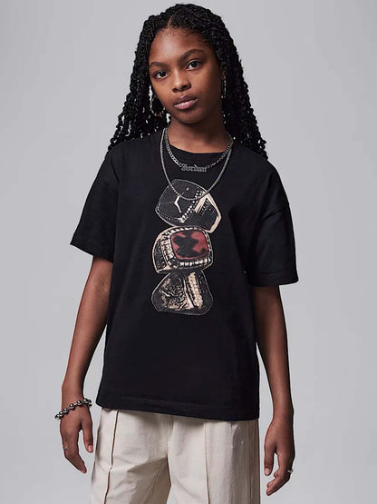 T-SHIRT JORDAN DA BAMBINA NERO