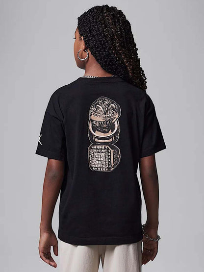 T-SHIRT JORDAN DA BAMBINA NERO