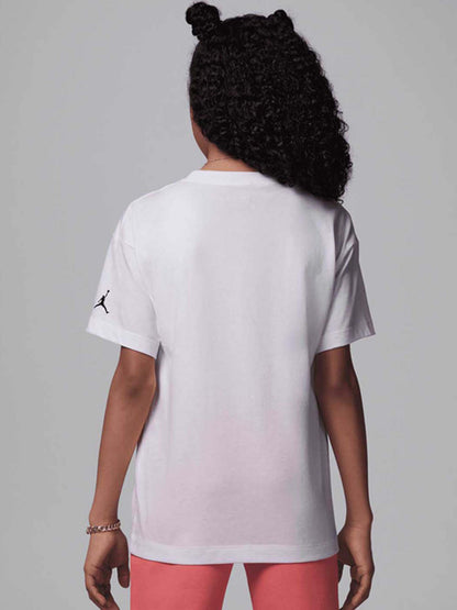 T-SHIRT JORDAN DA BAMBINA BIANCO