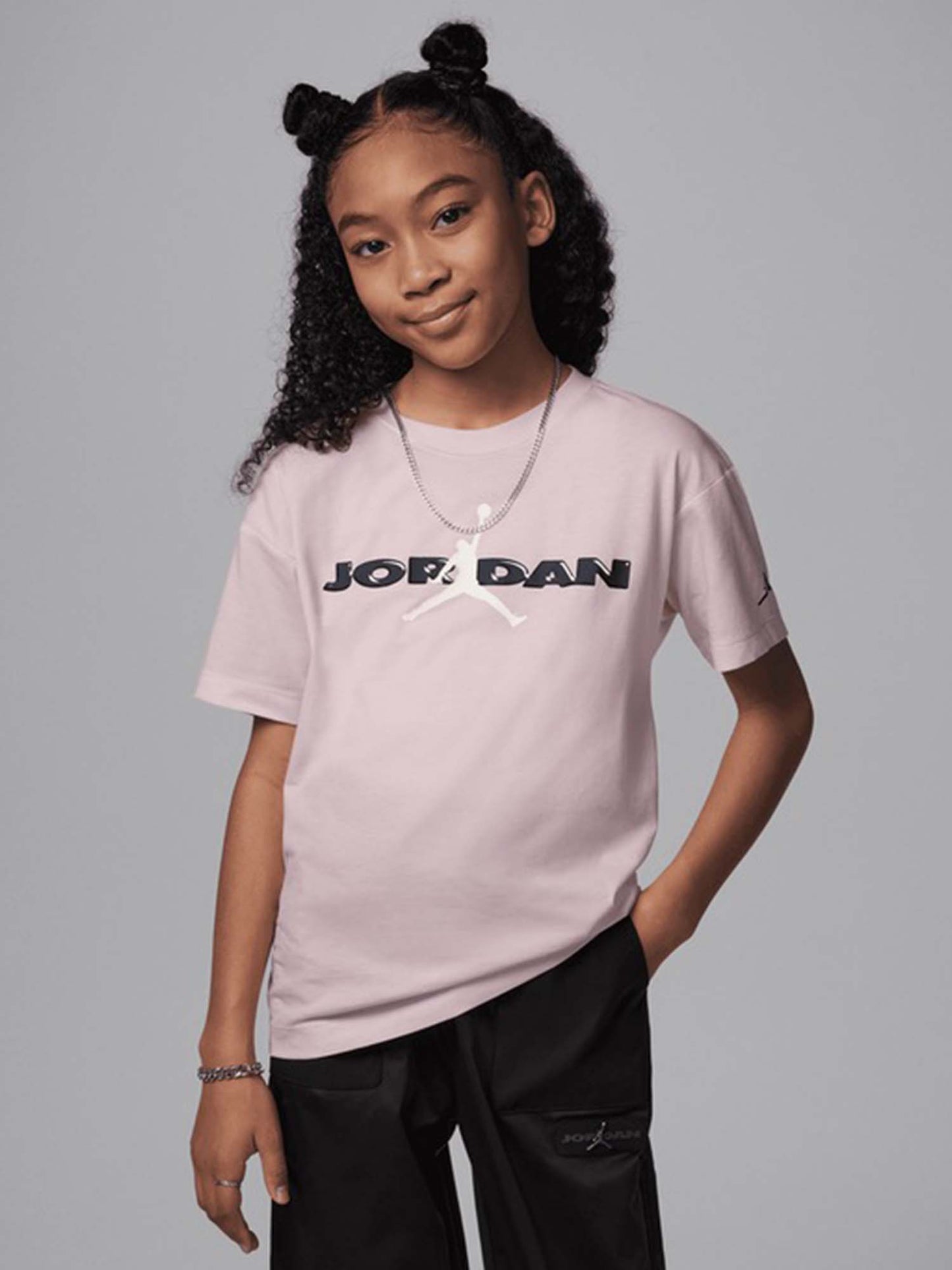 T-SHIRT JORDAN DA BAMBINA ROSA