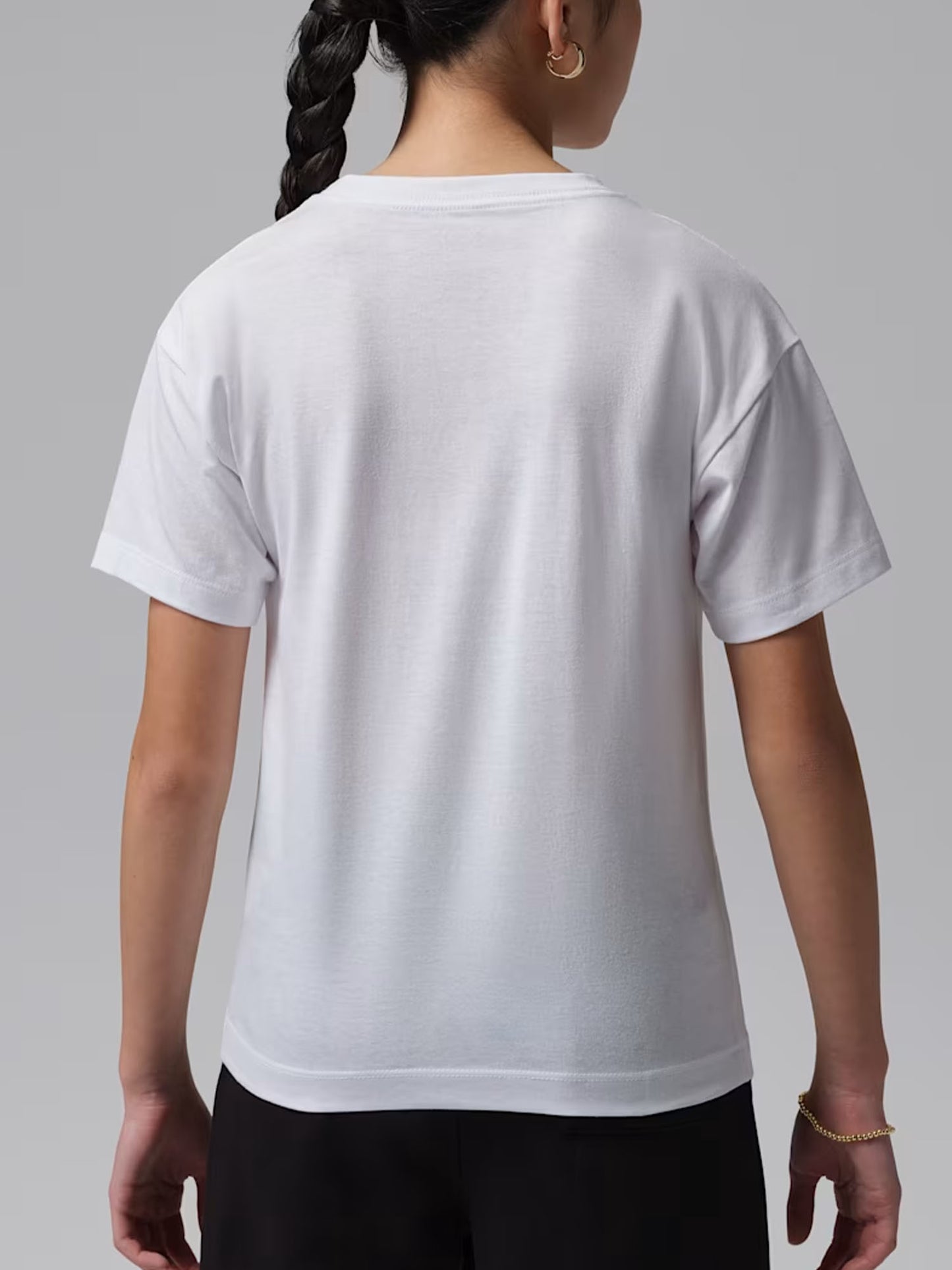 T-shirt Jordan unisex bambino bianca a maniche corte