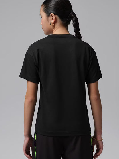 Jordan t-shirt maniche corte unisex bambino nera versatile e confortevole