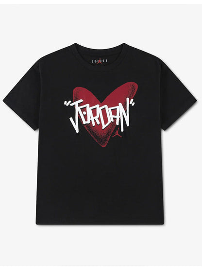 T-shirt Jordan a maniche corte per bambino nero