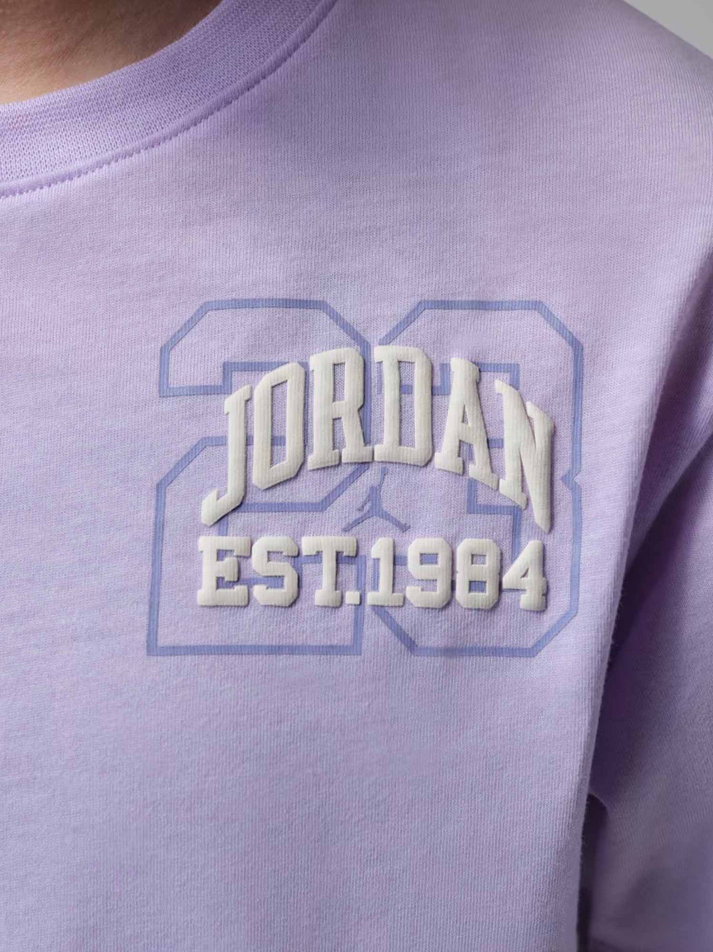 T-shirt Jordan unisex bambino lilla per la primavera estate