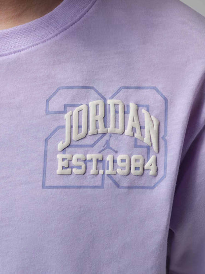 T-shirt Jordan unisex bambino lilla per la primavera estate