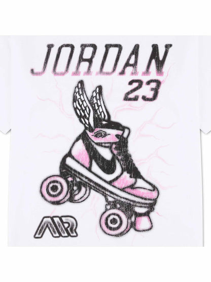 Nike Jordan G., t-shirt maniche lunghe unisex bambino bianca
