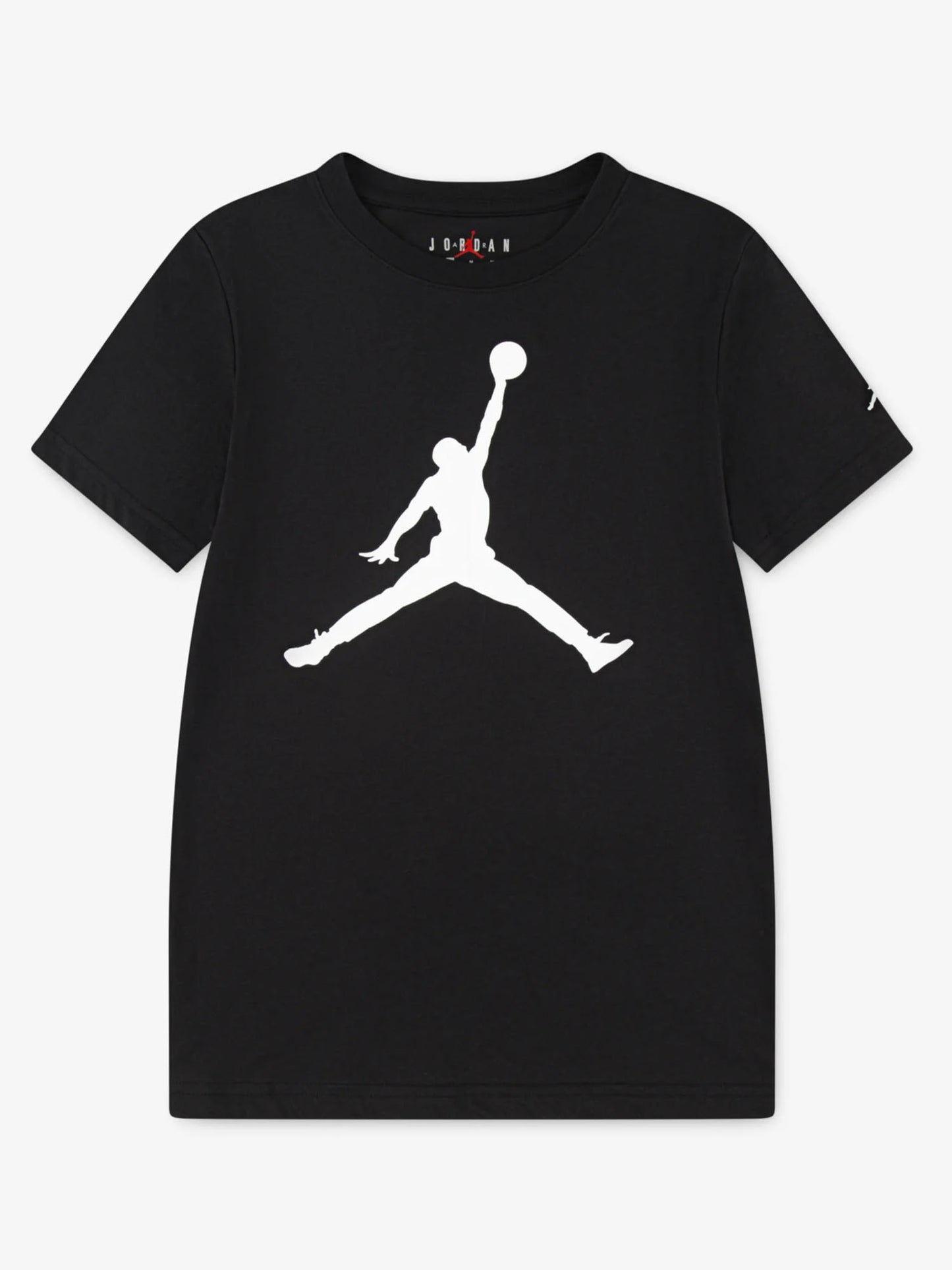 Nike Jordan, T-shirt nera a maniche corte per bambino e bambina