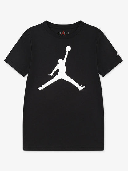 Nike Jordan, T-shirt nera a maniche corte per bambino e bambina