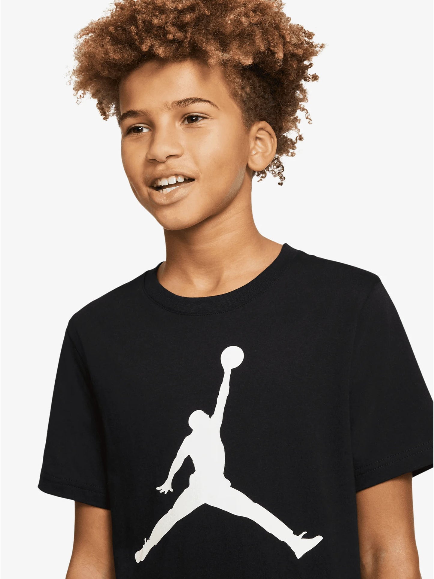 Nike Jordan, T-shirt nera a maniche corte per bambino e bambina