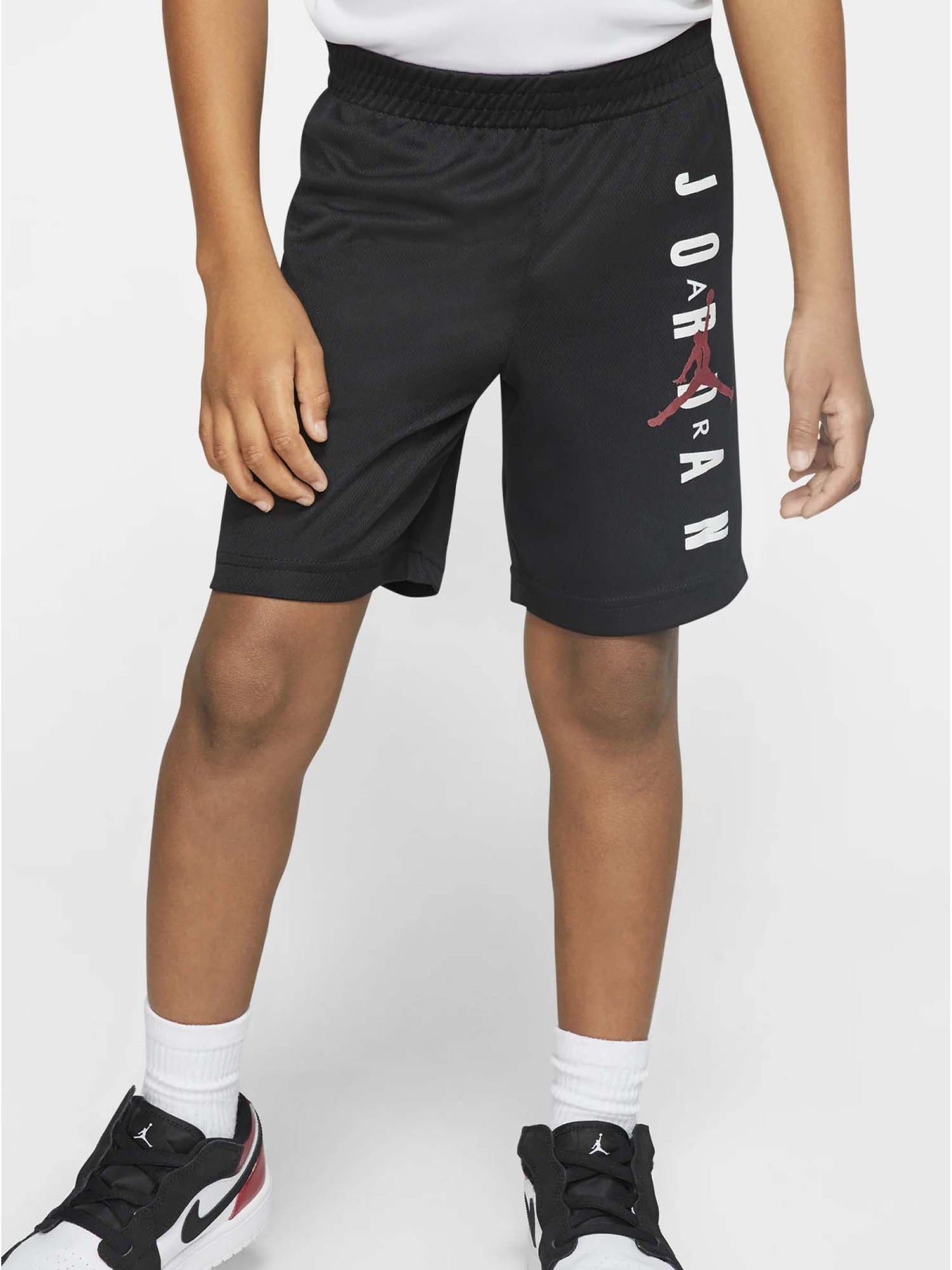 Bermuda Nike Jordan unisex bambino neri con logo verticale