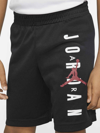Bermuda Nike Jordan unisex bambino neri con logo verticale