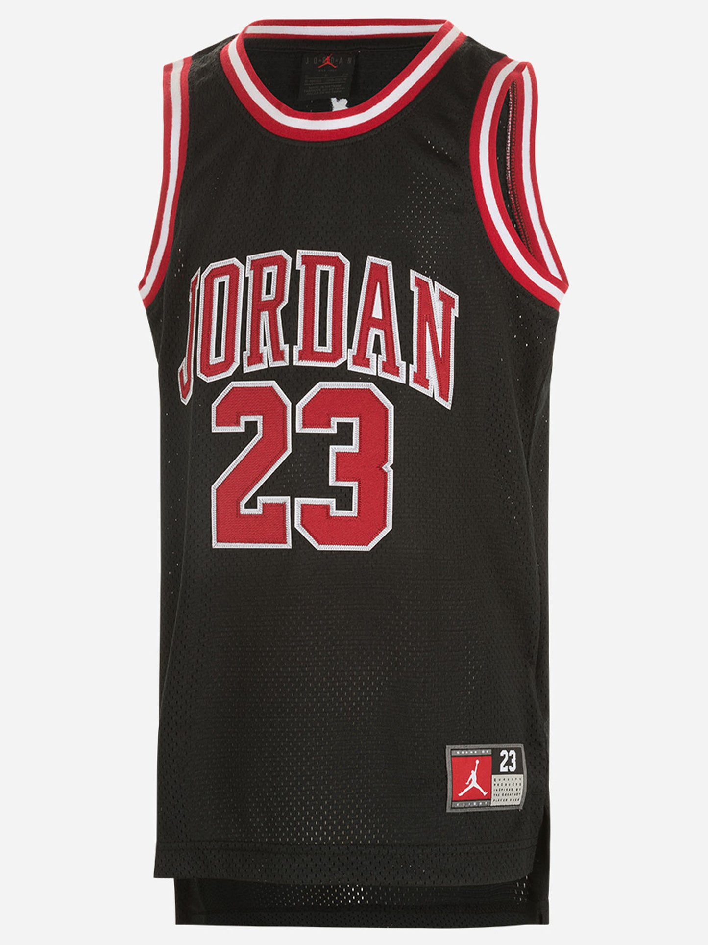 Canotta Jordan nera unisex bambino con design iconico 23
