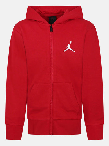 Felpa Jordan con zip rossa per bambino unisex