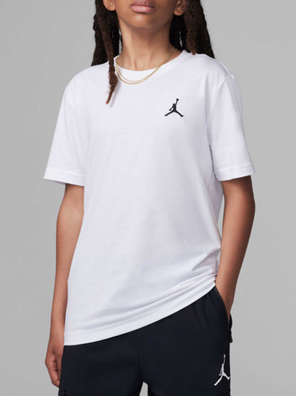 T-shirt Jordan Jumpman in cotone bianca per bambino unisex