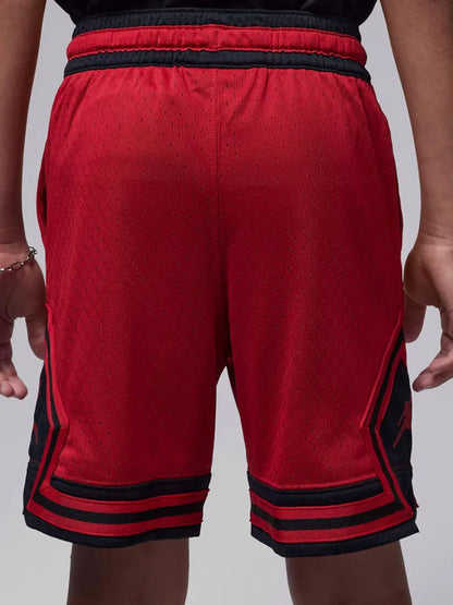 Jordan Dri-FIT Diamond, shorts unisex bambino rossi in mesh traspirante