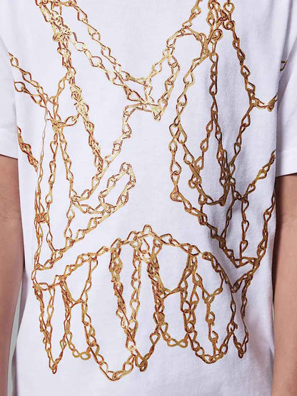 T-SHIRT GIROCOLLO JORDAN DA BAMBINO BIANCO
