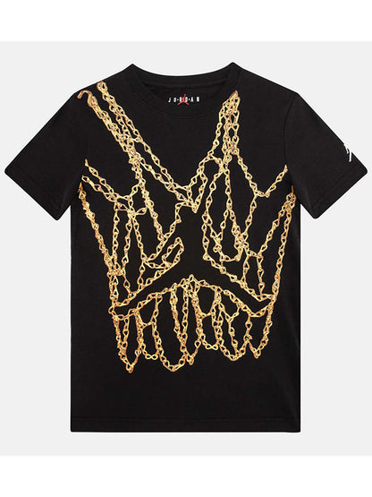 T-SHIRT GIROCOLLO JORDAN DA BAMBINO NERO
