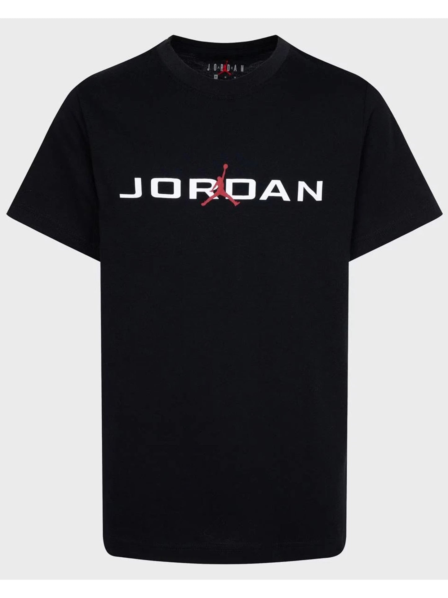 T-shirt Jordan a maniche corte unisex bambino nera per la primavera