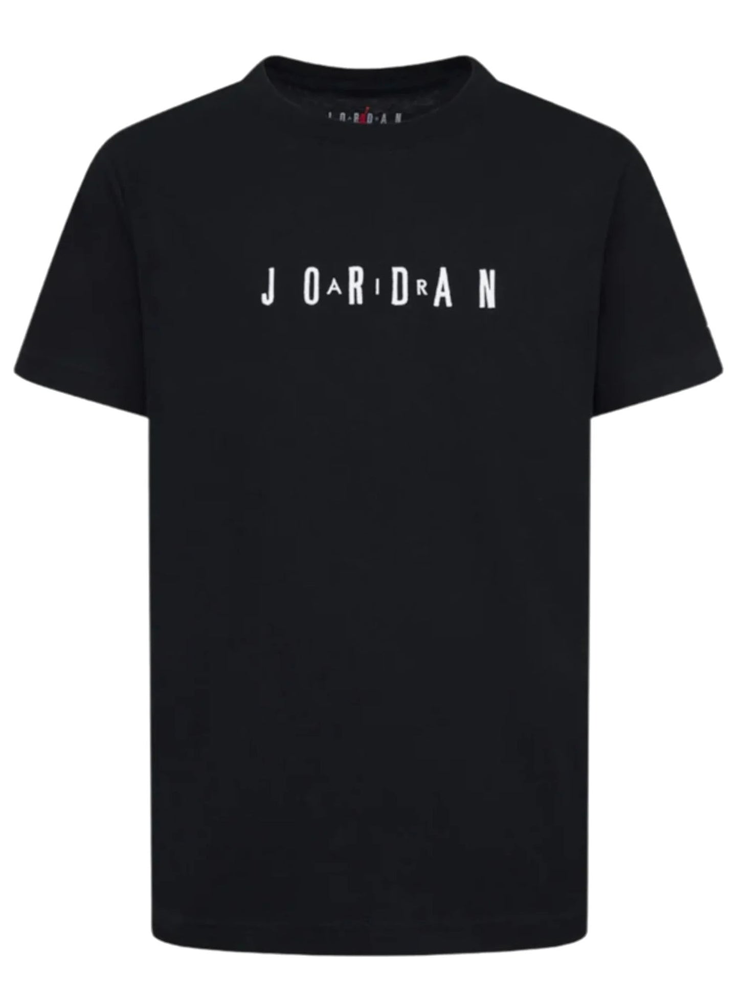 T-shirt Jordan da bambino nera con logo ricamato
