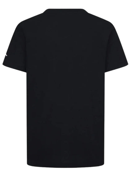 T-shirt Jordan da bambino nera con logo ricamato