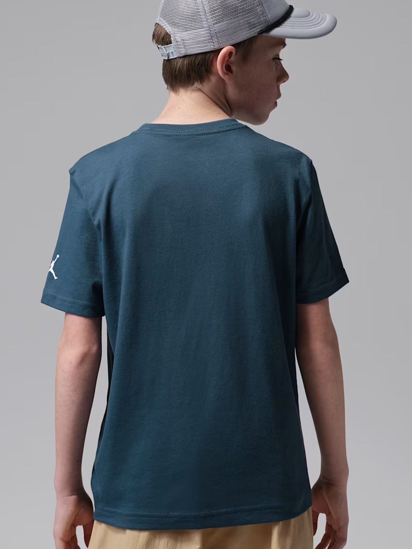 T-shirt Jordan unisex bambino con logo ricamato blu