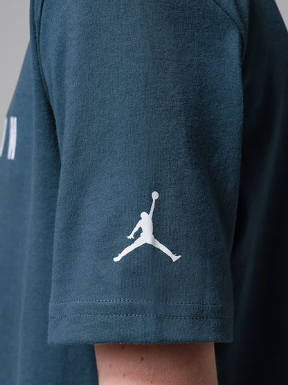 T-shirt Jordan unisex bambino con logo ricamato blu