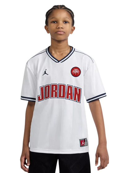 Jordan B. t-shirt maniche corte unisex bambino bianca