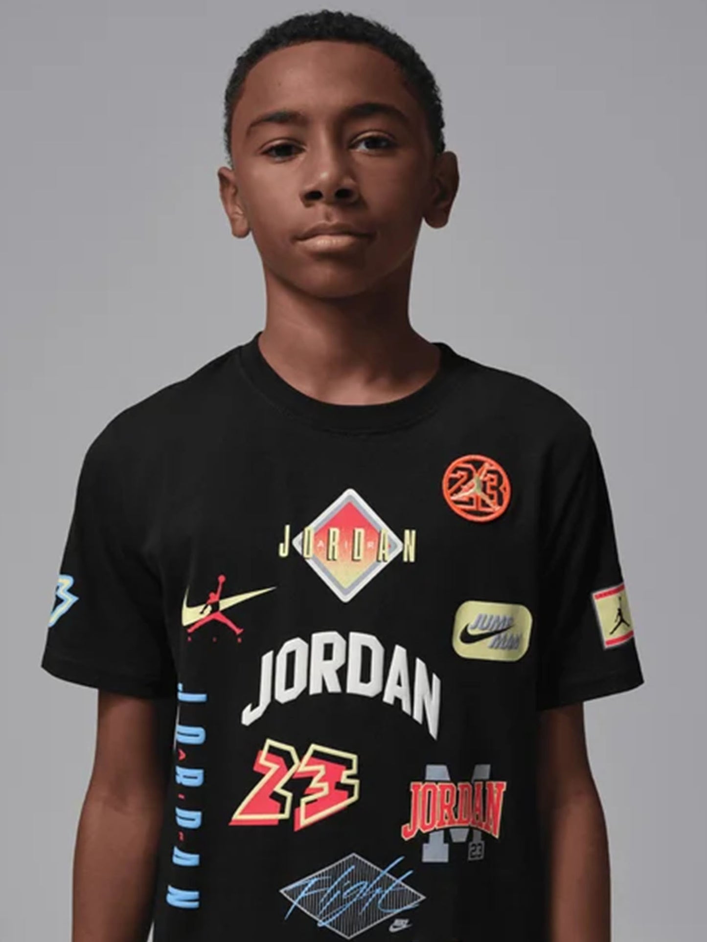 T-shirt Jordan Dynasty Patch a maniche corte per bambino unisex nera