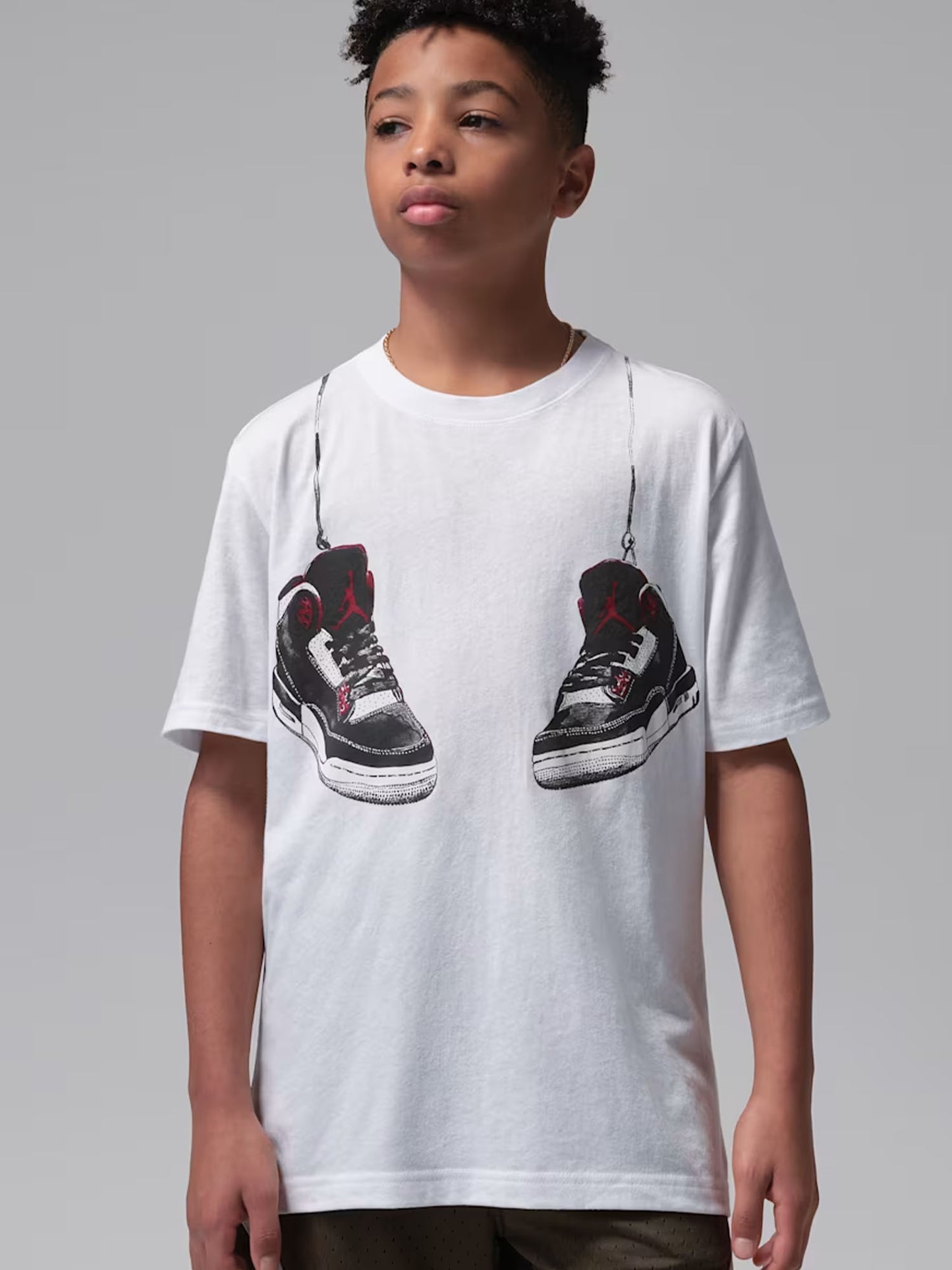 T-shirt Jordan a maniche corte per bambino unisex bianca