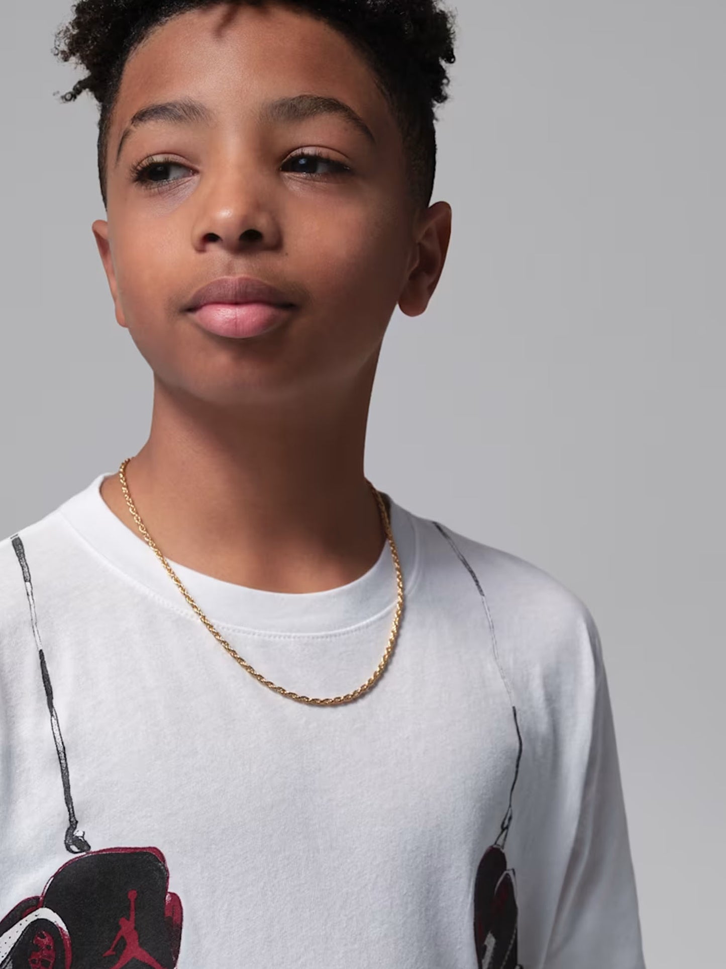 T-shirt Jordan a maniche corte per bambino unisex bianca