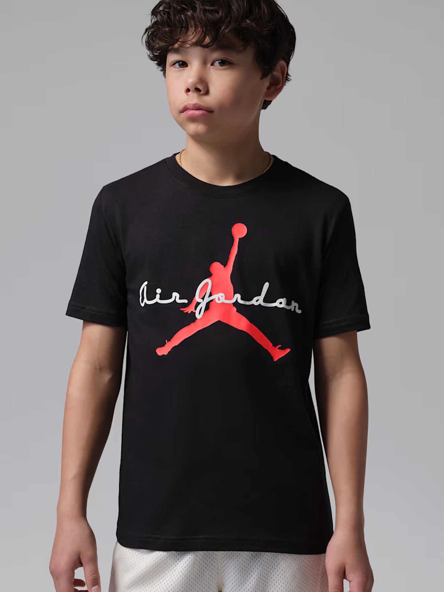 Nike Jordan B, t-shirt unisex bambino nera a manica corta estiva
