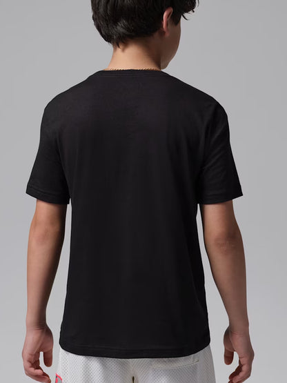 Nike Jordan B, t-shirt unisex bambino nera a manica corta estiva