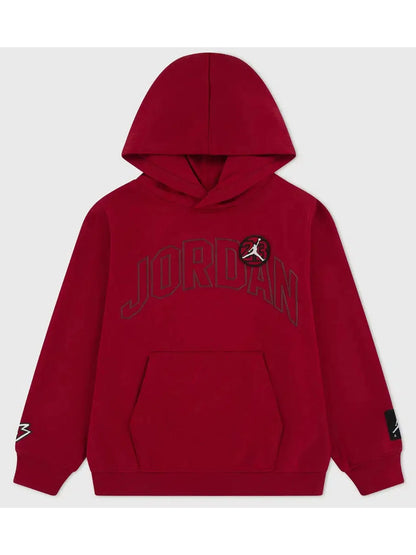 Jordan B., felpa con cappuccio unisex bambino rossa