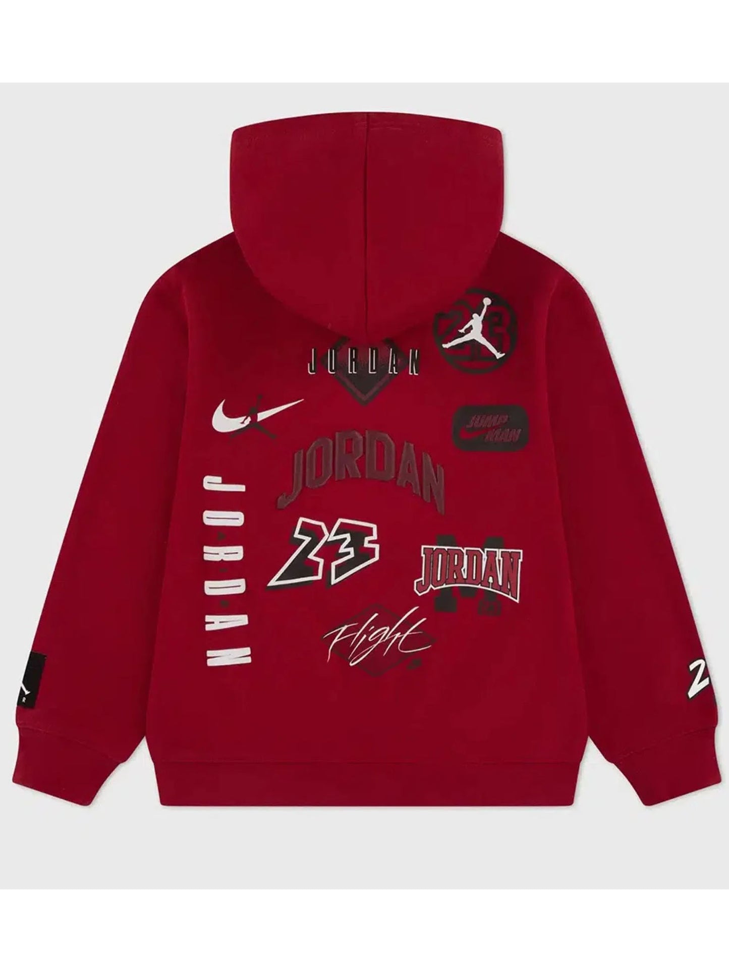 Jordan B., felpa con cappuccio unisex bambino rossa