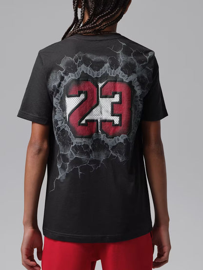 Nike Jordan B, t-shirt sportiva unisex bambino grigia