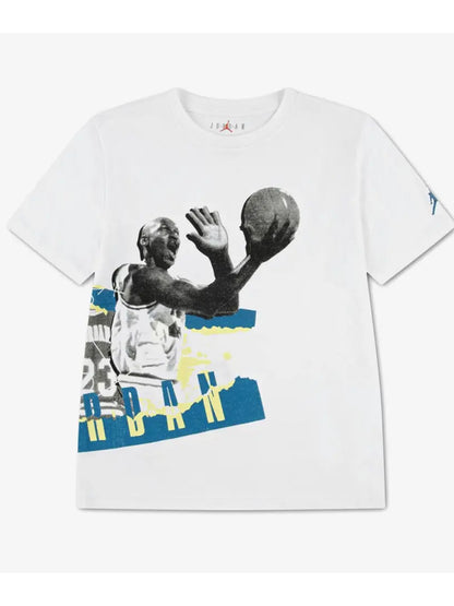 Nike Jordan B, t-shirt sportiva a maniche corte per bambino unisex bianca