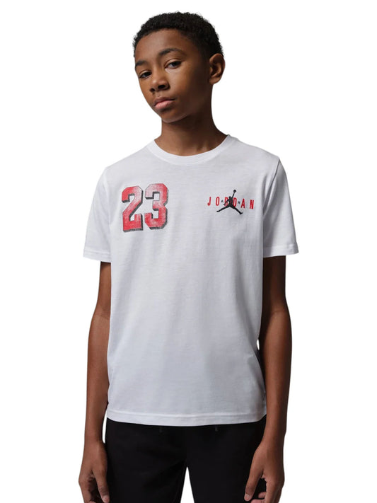 T-shirt maniche corte Jordan B. unisex bambino bianca